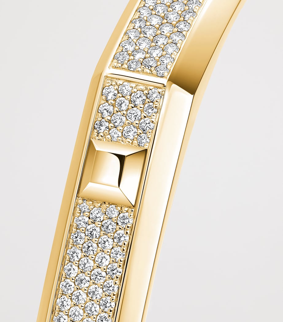Messika Moderniste gold diamond bangle 1.25ct, imported from the UK
