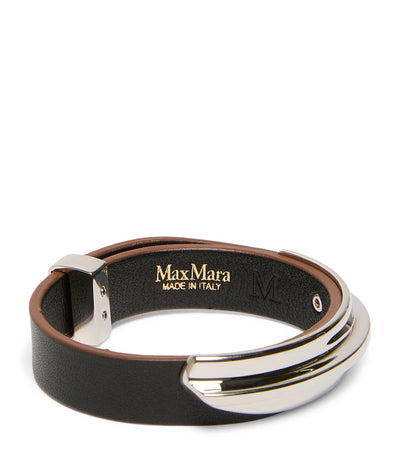 Harrods Max Mara Leather-Metal Cuff Bracelet- Buy online at McGrocer