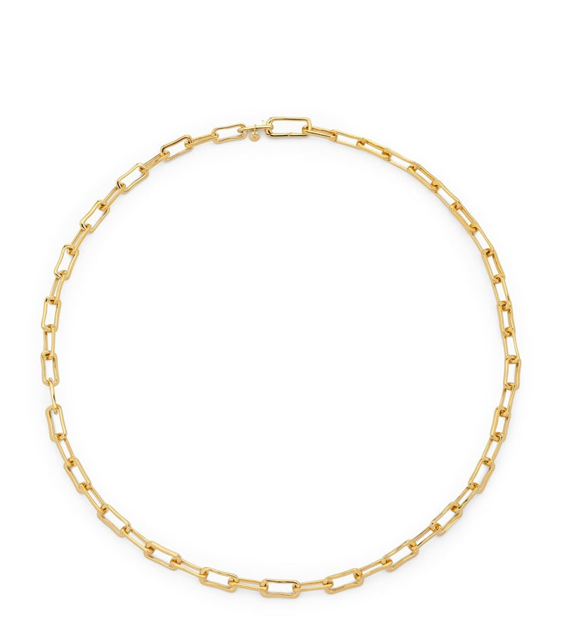 Monica Vinader gold vermeil mini chain necklace, UK version