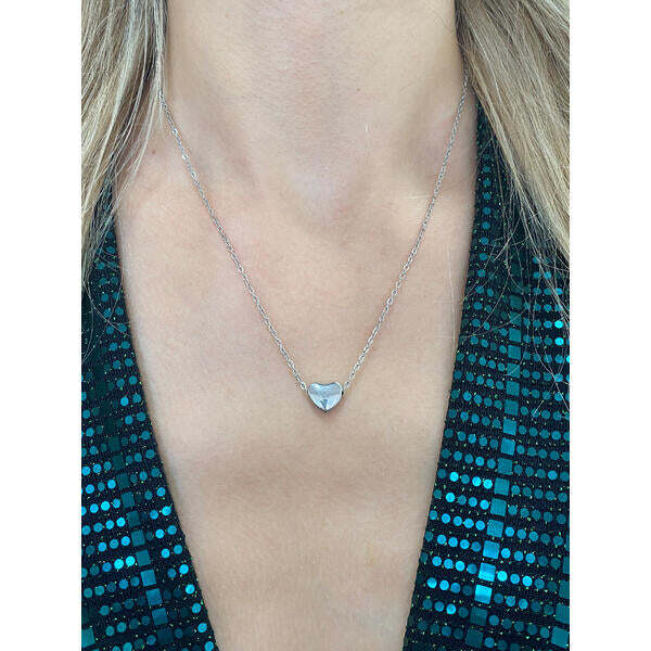 SVNX small heart necklace in silver one size UK version