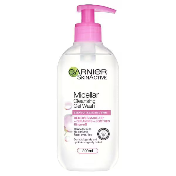 Garnier Micellar Gel Face Wash Sensitive Skin 200ml, imported from the UK