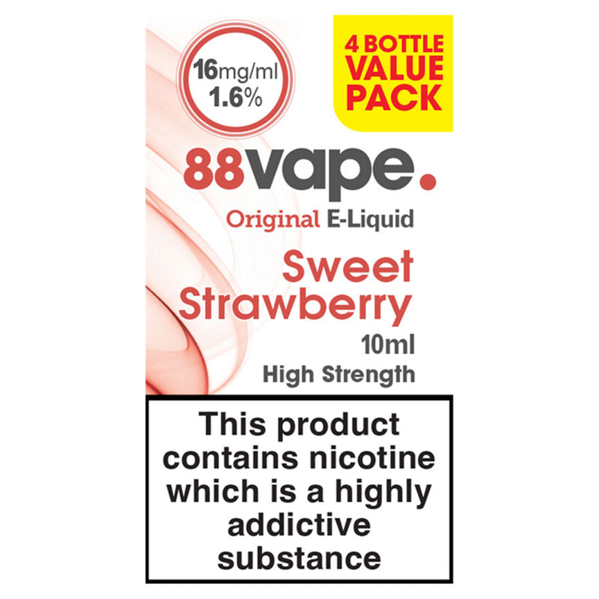 88Vape Original E-Liquid Sweet Strawberry GOODS ASDA   