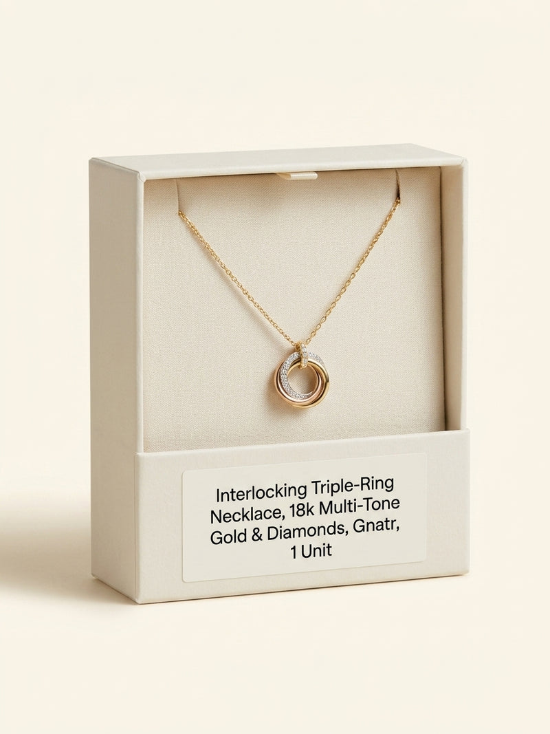 Cartier Trinity pendant necklace 18ct gold 0.25ct diamond (British brand)