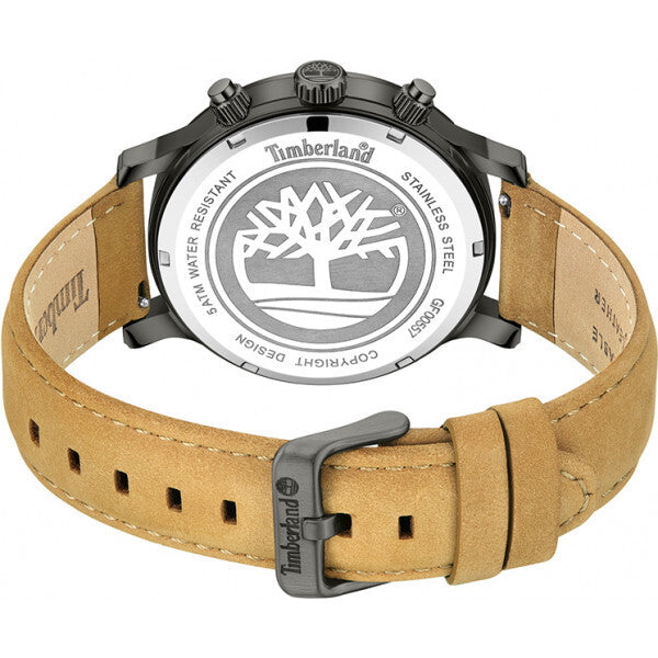 Timberland beige men's Driscoll watch with leather strap, UK version