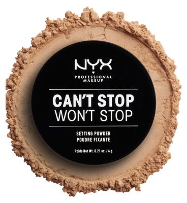 NYX Professional Makeup Can't Stop Won't Stop Setting Powder Vegetarian & Vegan Boots Medium  