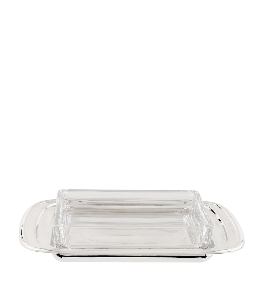 Greggio silver plated Georgian rectangular butter dish, UK version