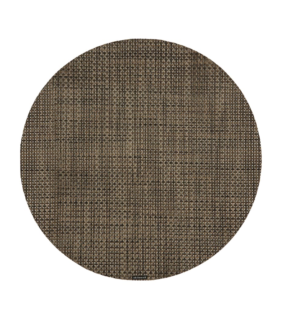 Basketweave Pattern Placemat with PVC and Polyester Blend