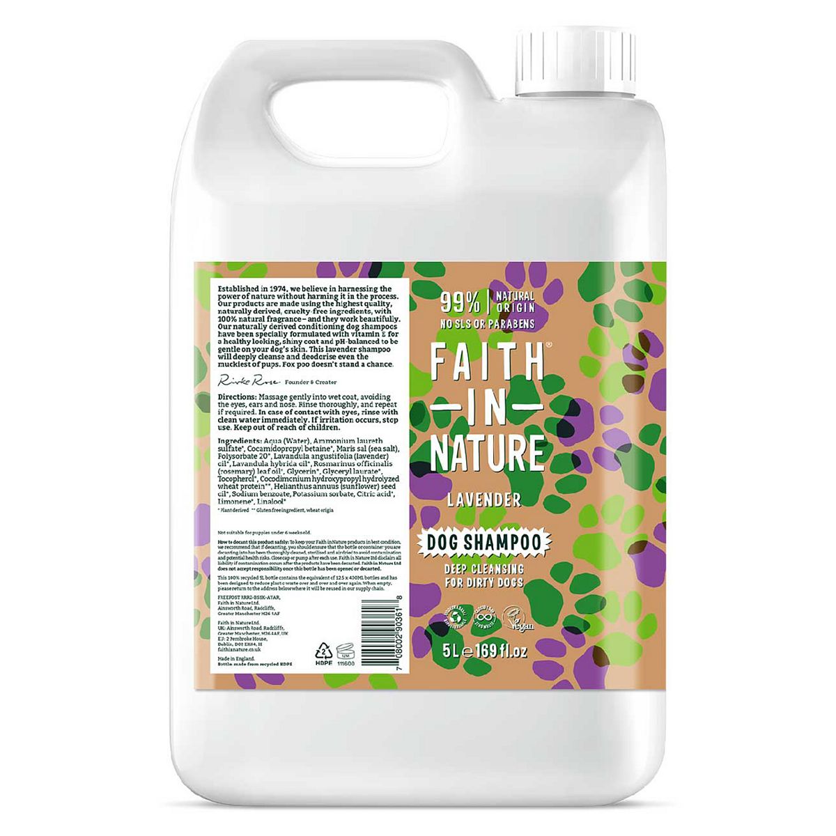 Faith In Nature Dog Care Shampoo Lavender - 5000ml GOODS Boots   