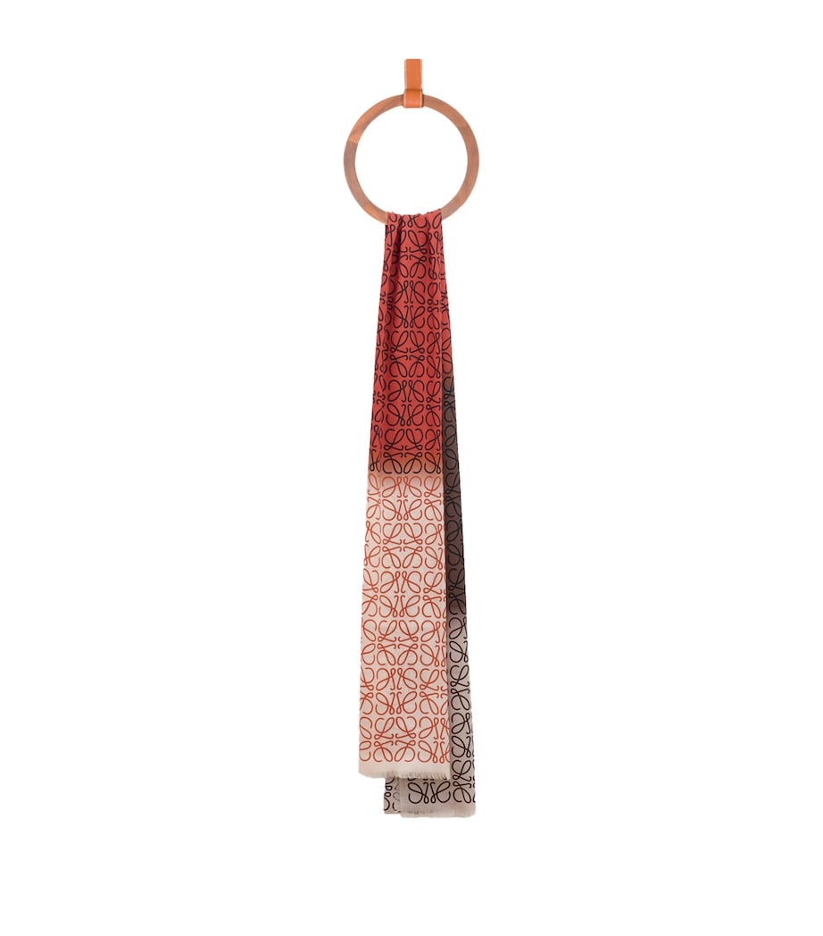 LOEWE Anagram wool-silk-cashmere scarf, imported from the UK