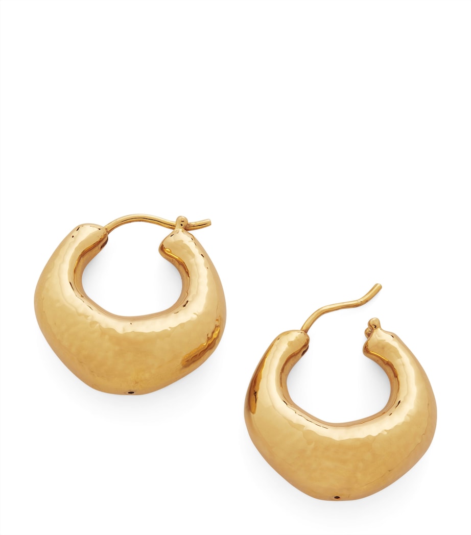 Monica Vinader gold vermeil Deia hoop earrings, imported from the UK