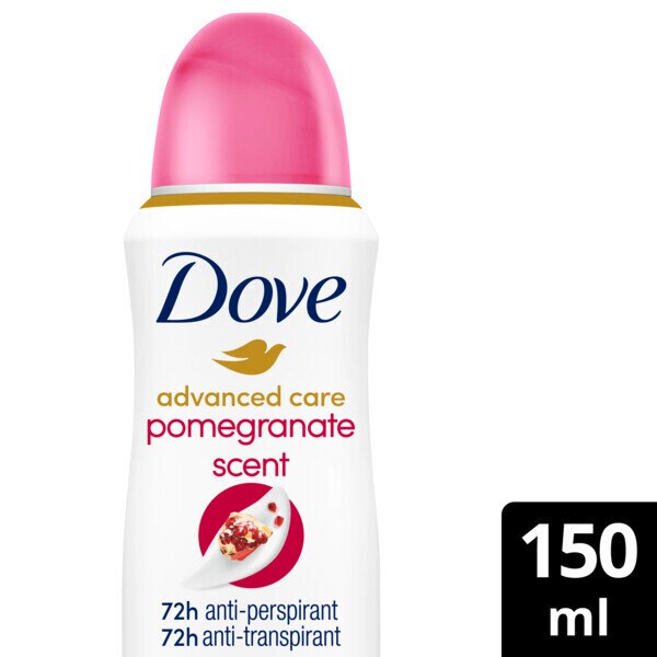 Dove Advanced Antiperspirant Deodorant Pomegranate 200ml GOODS Superdrug 150ML  