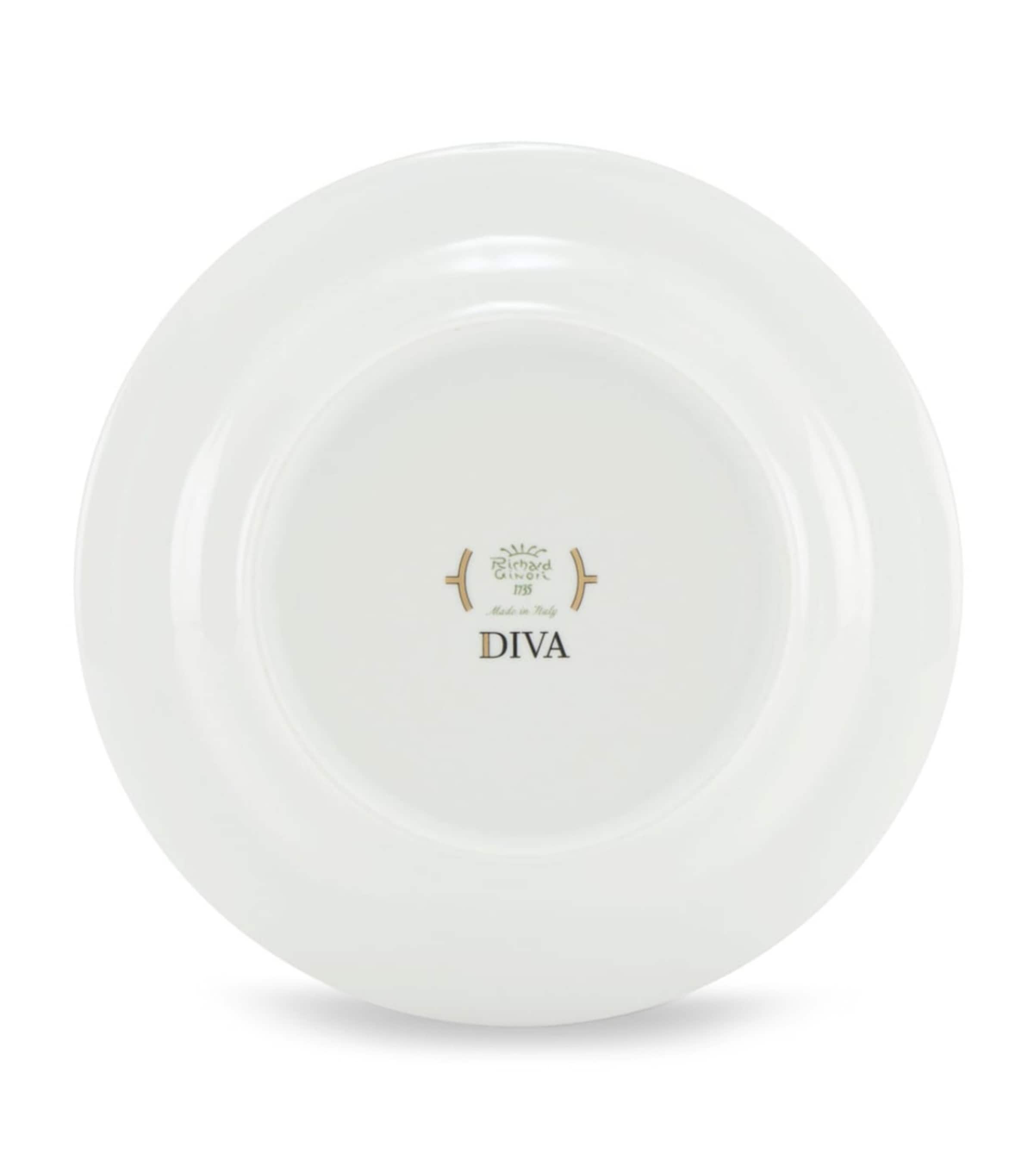 GINORI 1735 porcelain soup plate Giallo 24cm, UK version