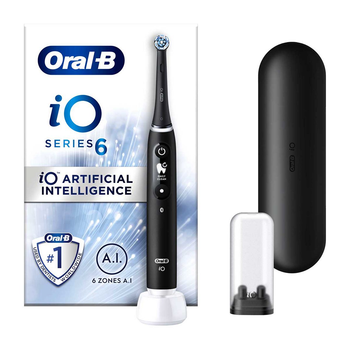 Oral-B iO6 Electric Toothbrush - Black Lava Dental Boots   