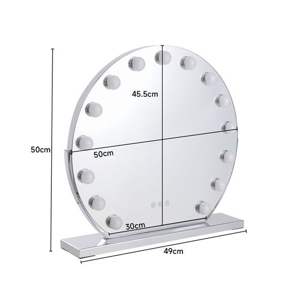 Livingandhome LED Makeup Mirror 3 Colour Modes 50cm imported from the UK