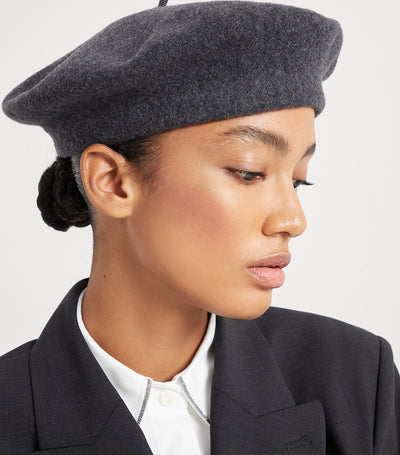 Harrods Wool Beret with Beading and Silver-Tone Hardware - اشترِ عبر الإنترنت من McGrocer