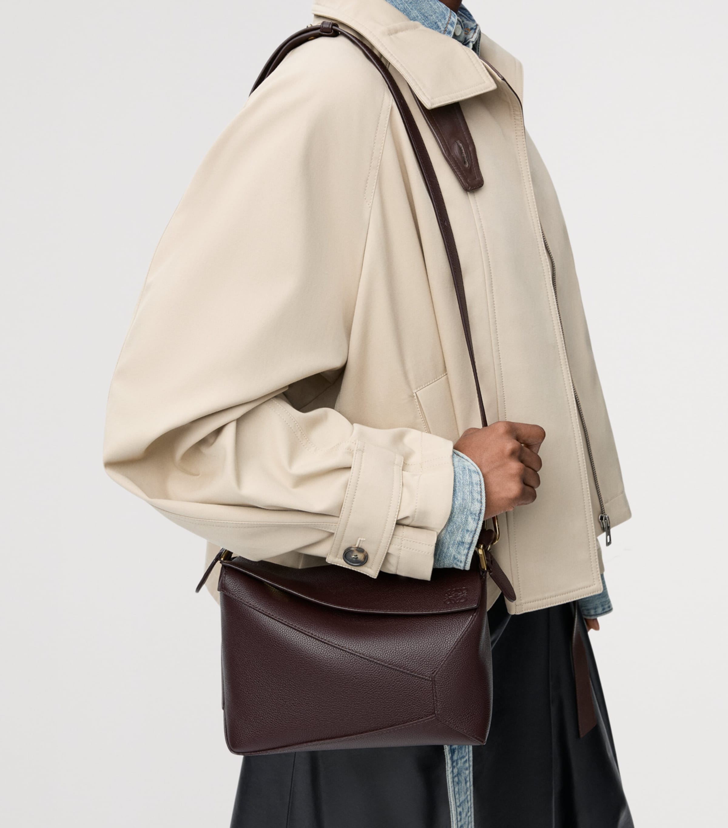 LOEWE small leather Puzzle Edge top-handle bag (British brand)
