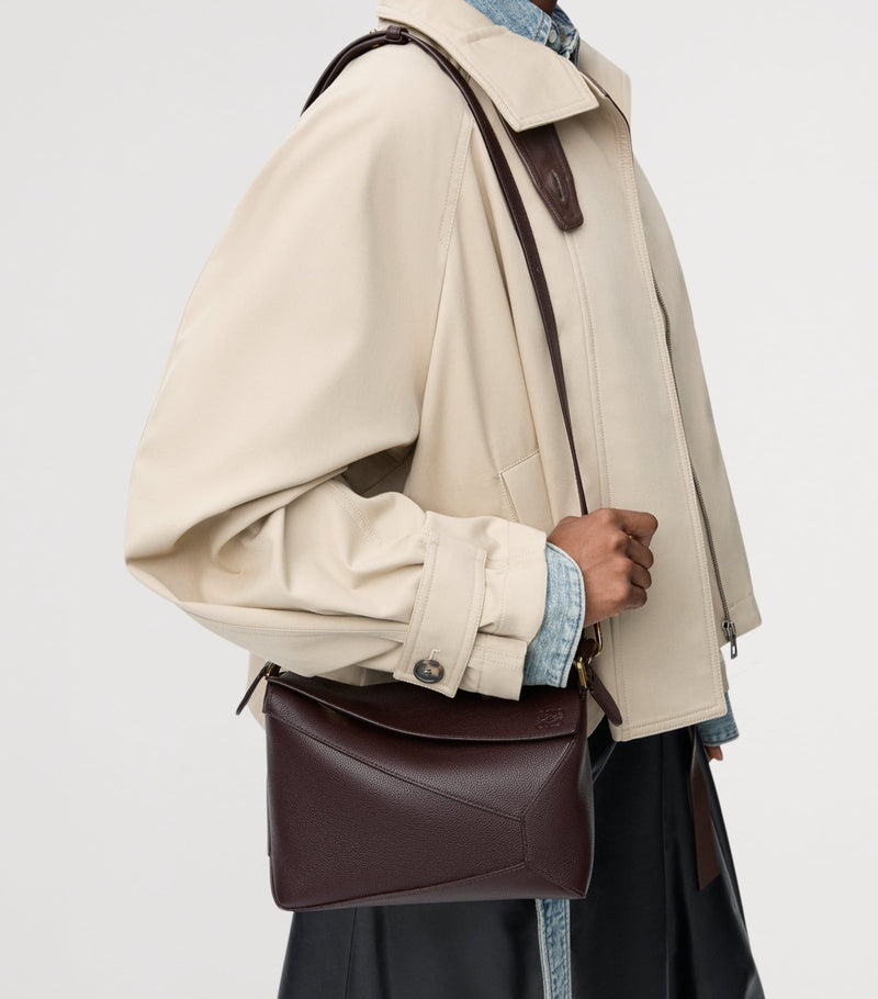 LOEWE small leather Puzzle Edge top-handle bag (British brand)