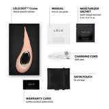 LELO Dot Cruise clitoral vibrator in Peach Please, imported from the UK