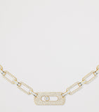 Messika Move Link yellow gold diamond necklace 4.50ct (British brand)