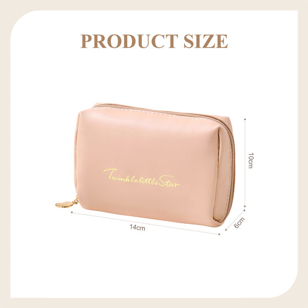 Livingandhome PU leather makeup bag with compartments, portable (British brand)