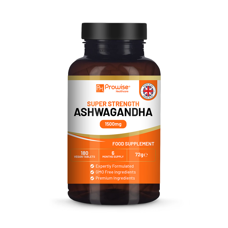 Prowise Healthcare ashwagandha tablets 1500mg 180 count - British product