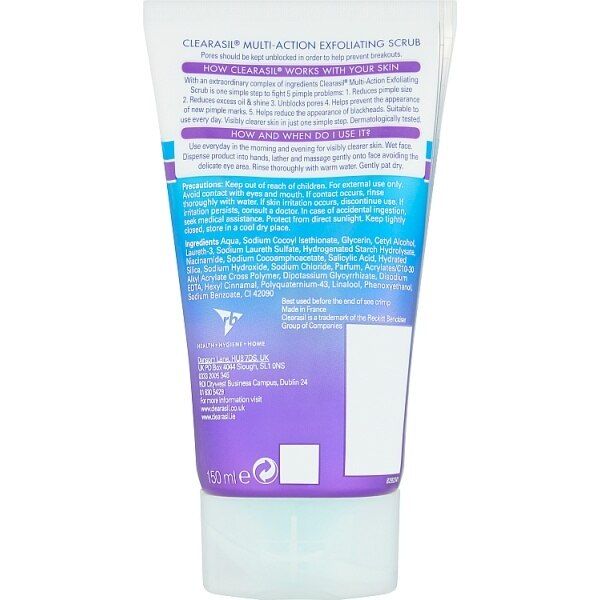 Clearasil 5 in 1 Multi-Action Exfoliating Face Scrub 150ml GOODS Superdrug   