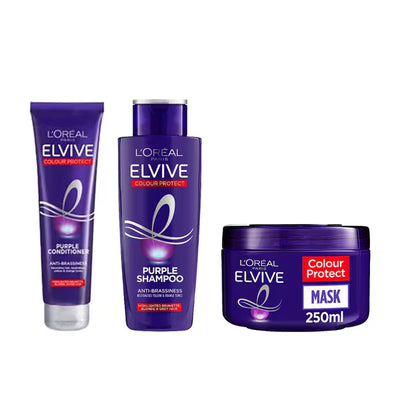 Superdrug L'Oreal Paris Elvive Colour Protect Purple Hair Care Bundle- Buy online at McGrocer