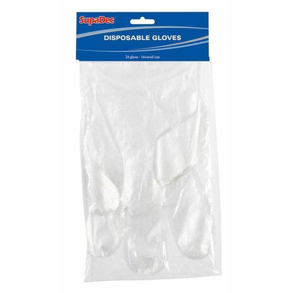 SupaDec disposable gloves pack of 24, UK version