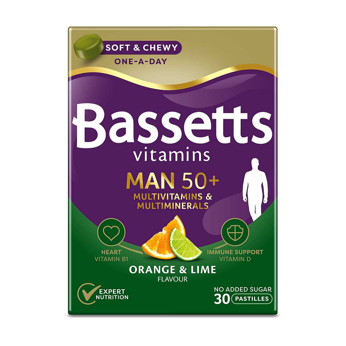 Bassetts Vitamins Man 50+ Orange & Lime Flavour – 30 Pastilles flour Boots   