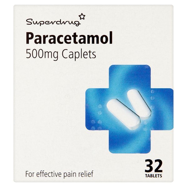 Superdrug Paracetamol 500mg Caplets X 32