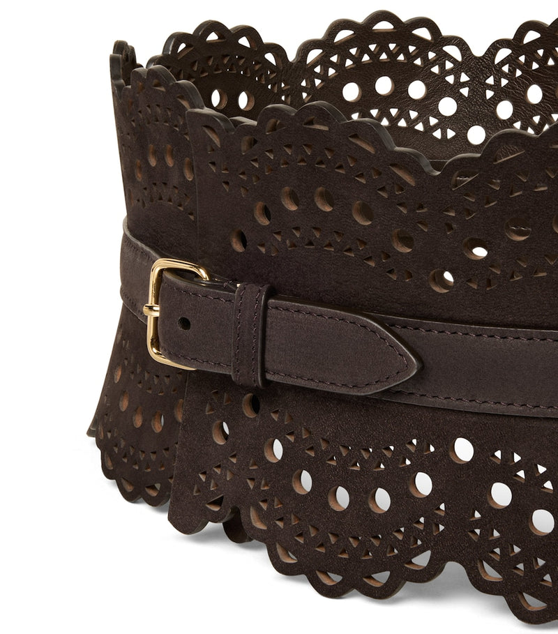 Alaïa leather bustier belt 12cm (British brand)