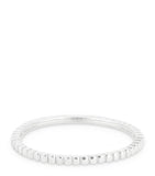 Astrid & Miyu white gold ridged band ring (British brand)