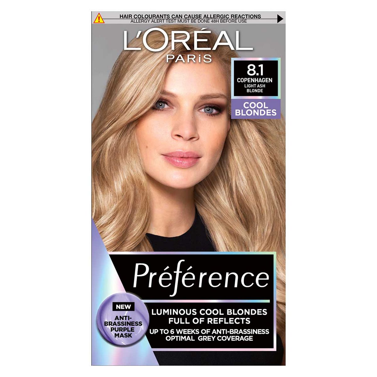 L’Oréal Paris Preference Permanent Hair Dye, Luminous Colour, Light Ash Blonde 8.1 GOODS Boots   