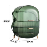 Livingandhome green makeup organizer with two drawers, imported from the UK