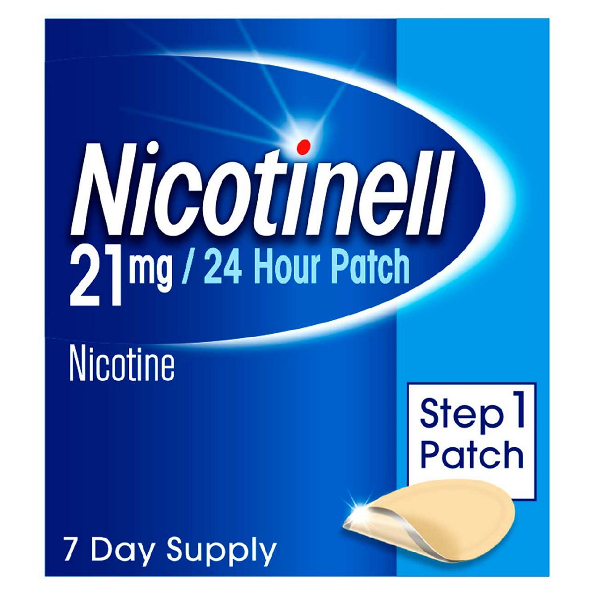 Nicotinell Nicotine Patch, Quit Smoking Aid Step 1, 24 Hour Patch, 21 mg, Pack of 7 GOODS Boots   