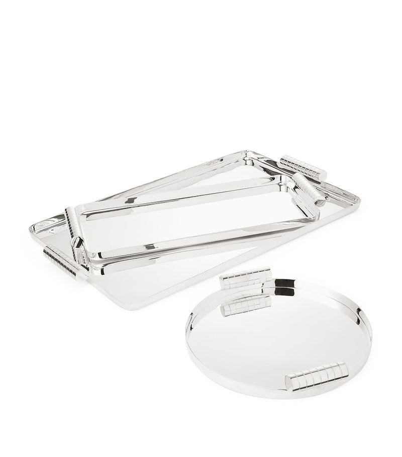 Ralph Lauren Home silver-plated Montgomery tray 61.5cm x 35.5cm, imported from the UK