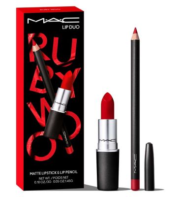 MAC Lip Duo Kit Body Care Boots Ruby Woo plus Ruby Woo  