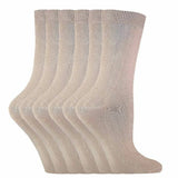 Sock Snob 6 Pairs Ladies Plain Coloured Cotton Socks 4-7 UK GOODS Superdrug PL30 Beige  