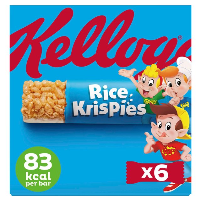 Kellogg's Rice Krispies Cereal Milk Bars   6 per pack Food Cupboard M&S   