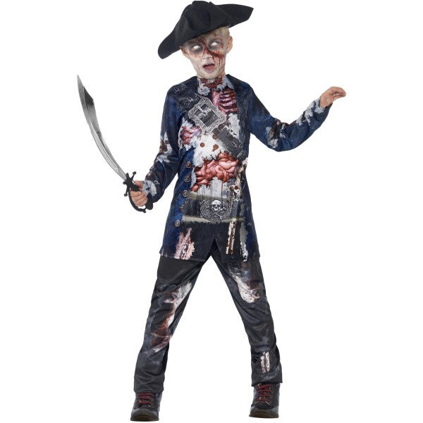 Smiffys deluxe pirate costume with hat and trousers, UK version