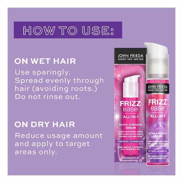 John Frieda Frizz Ease Extra Strength Pink Serum 50Ml GOODS Superdrug   