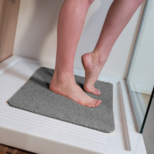 JML Hydro Wonder grey shower mat non-staining and drain-safe (British brand)