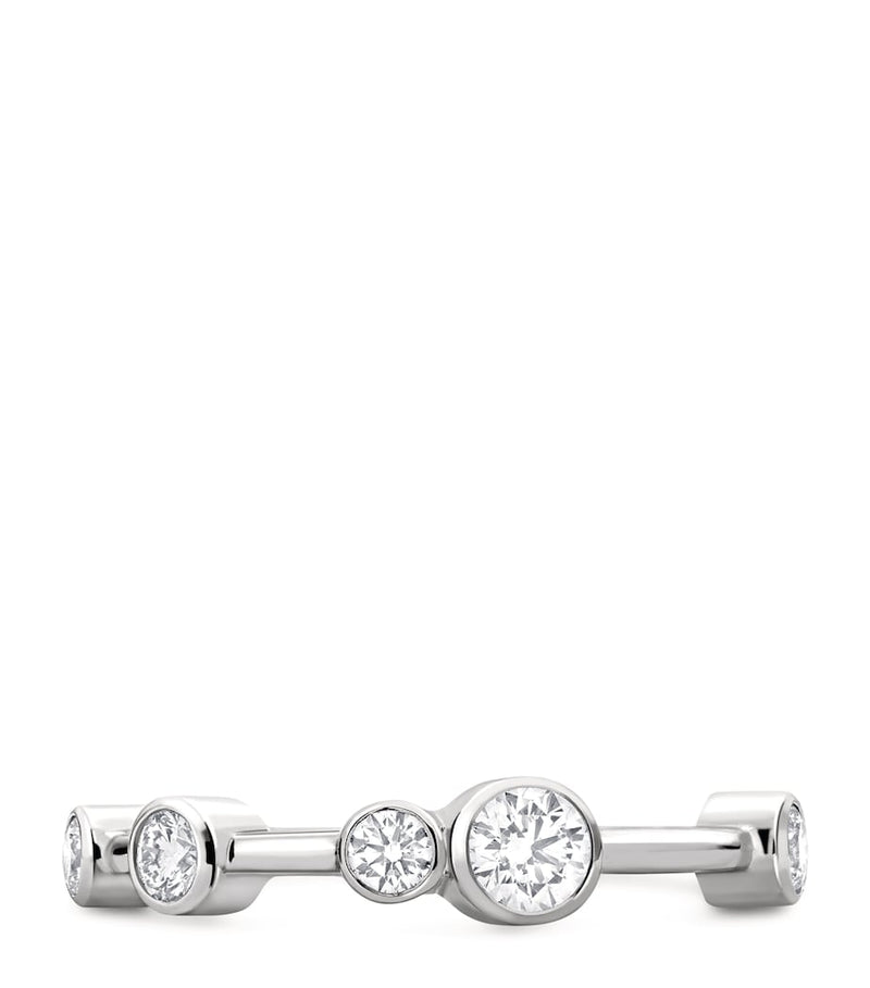 Boodles platinum diamond half-hoop ring, imported from the UK