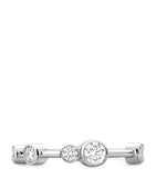 Boodles platinum diamond half-hoop ring, imported from the UK