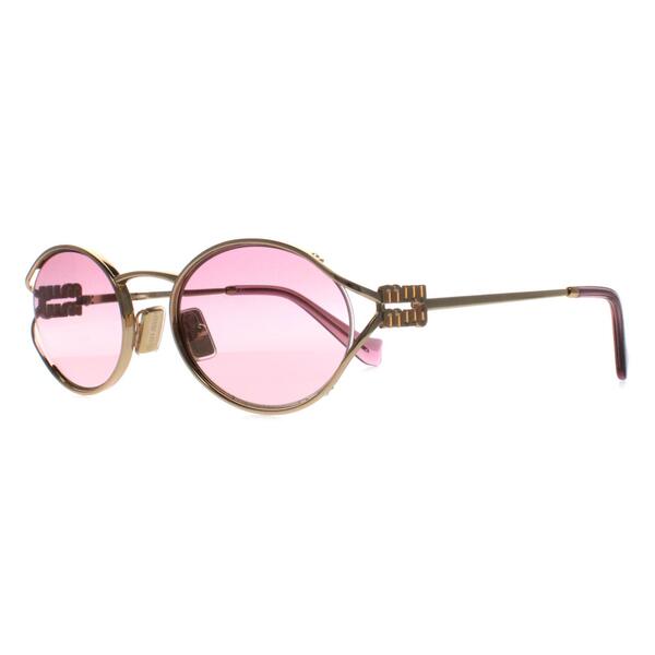 Miu Miu gold gradient oval sunglasses, UK version