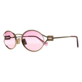 Miu Miu gold gradient oval sunglasses, UK version