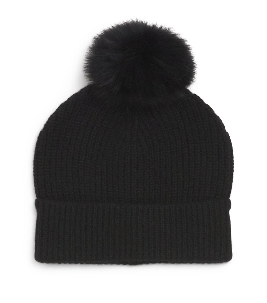 Yves Salomon cashmere pom-pom beanie for children (British brand)