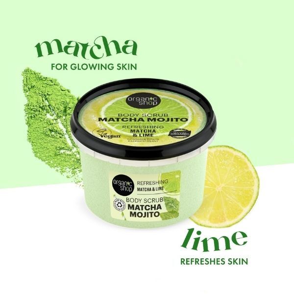 Organic Shop Matcha Mojito Body Scrub  Matcha & Lime 250ml