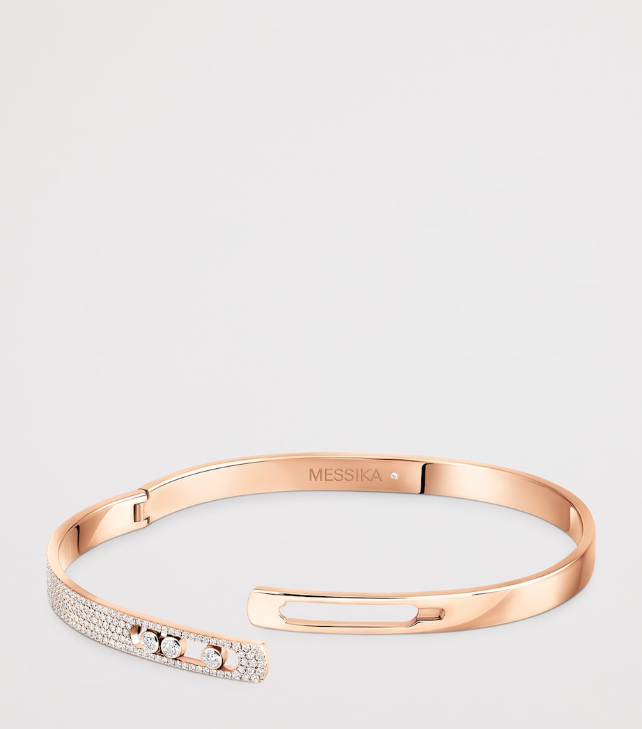 Messika Move Noa pink gold diamond pavé bangle 0.90ct (British brand)