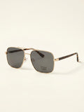 Gucci square sunglasses gold/grey metal frame, UK version